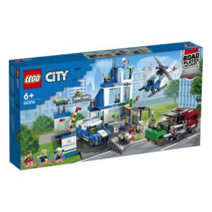 LEGO City Posterunek Policji - duży zestaw z radiowozem, helikopterem i figurkami